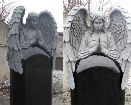 Памятник из гранита Ангел в молитве